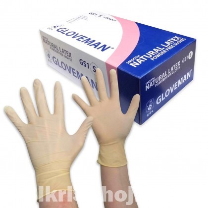 Latex rubber hand gloves